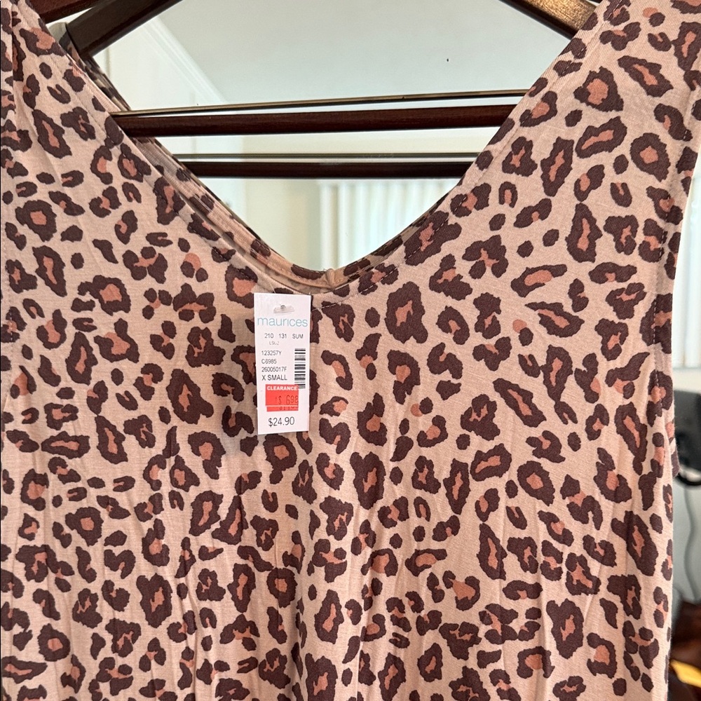 Maurices Brown Leopard Print Sleeveless Top